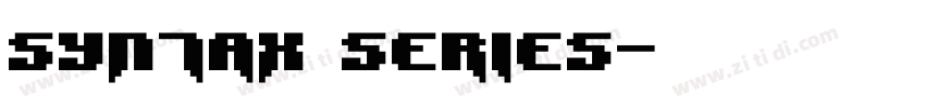 Syntax Series字体转换